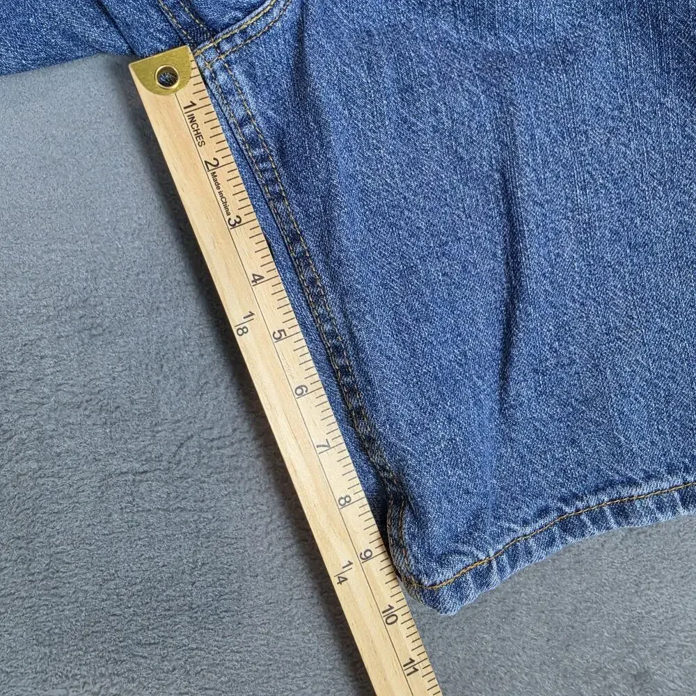Levi's 469 Loose Denim Shorts Mens W36 Blue Medium Wash Relaxed Casual